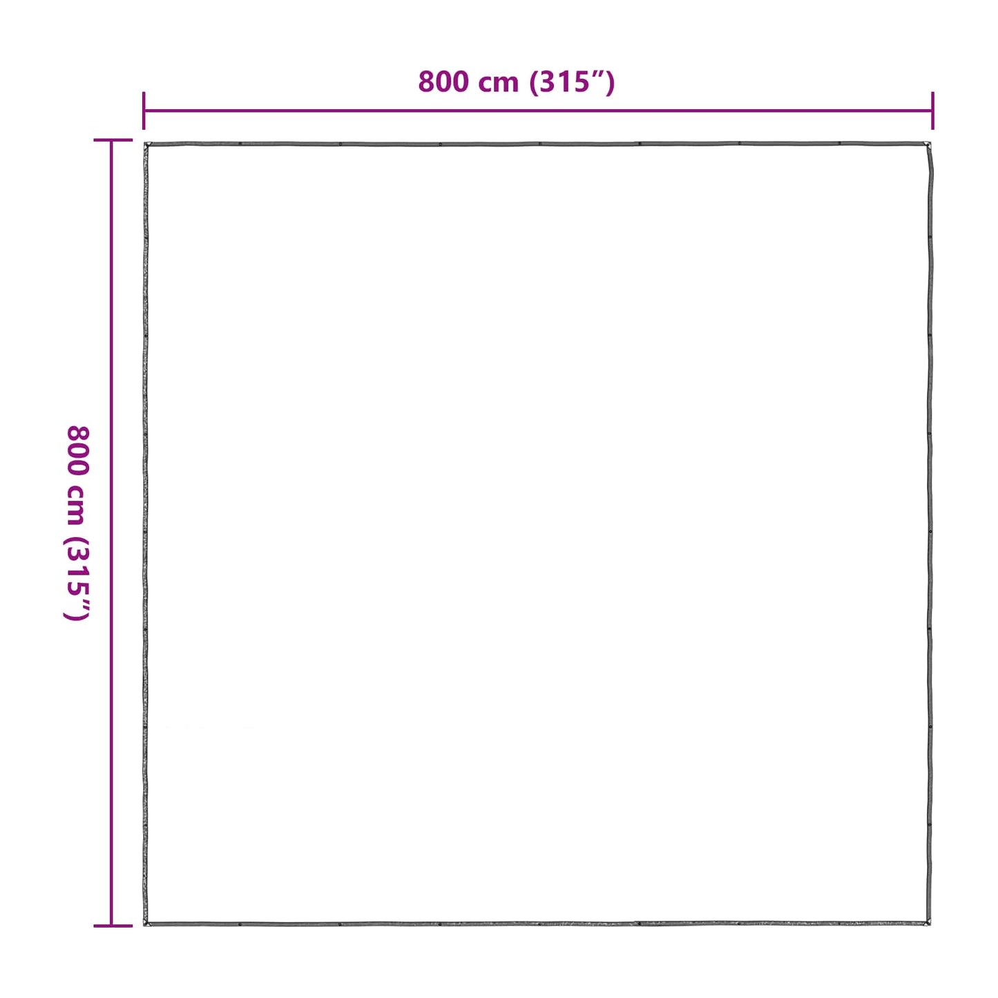 Növényfedező Átlátszó 8 x 8 m PE