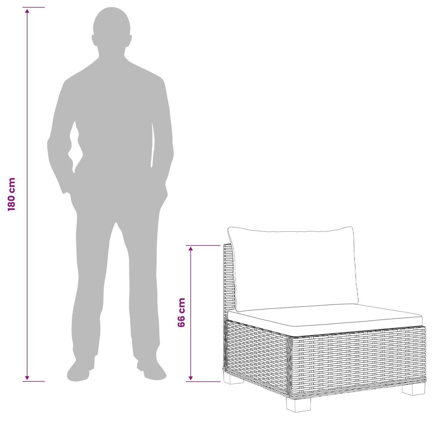 4 db Rattan társalgó szett párnákkal GENDT Természetes Rátta