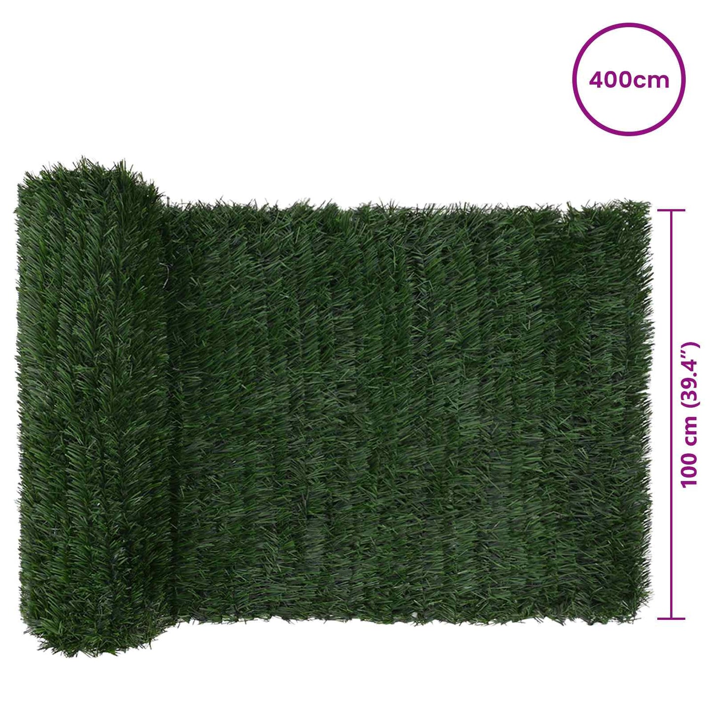 Műanyag Kerítés Sötétzöld 1 x 4 m PVC és Acél