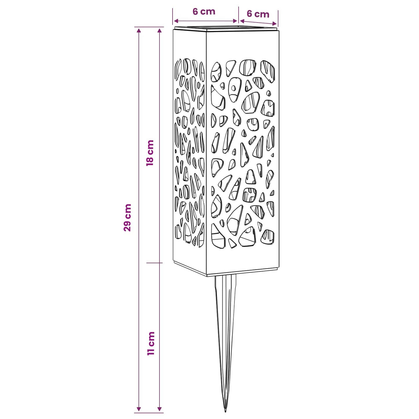 Kültéri napelemes lámpák talppal 8 pcs Meleg fehér 29 cm PP