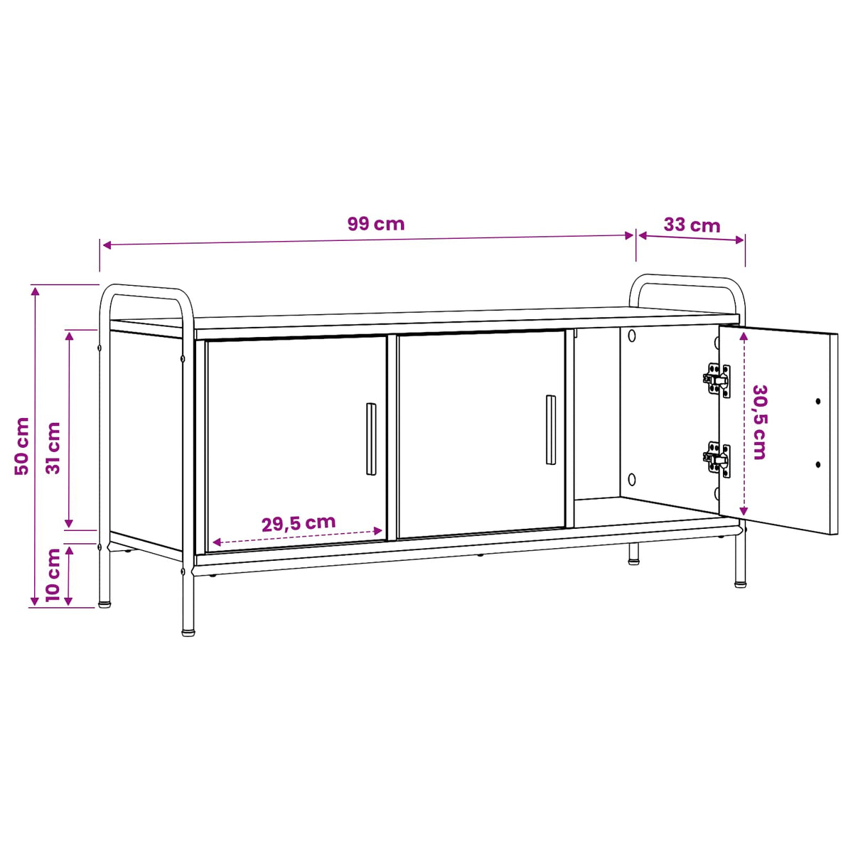 TV szekrény 79,5 x 33 x 50 cm Antik Fa Szerelt Fa