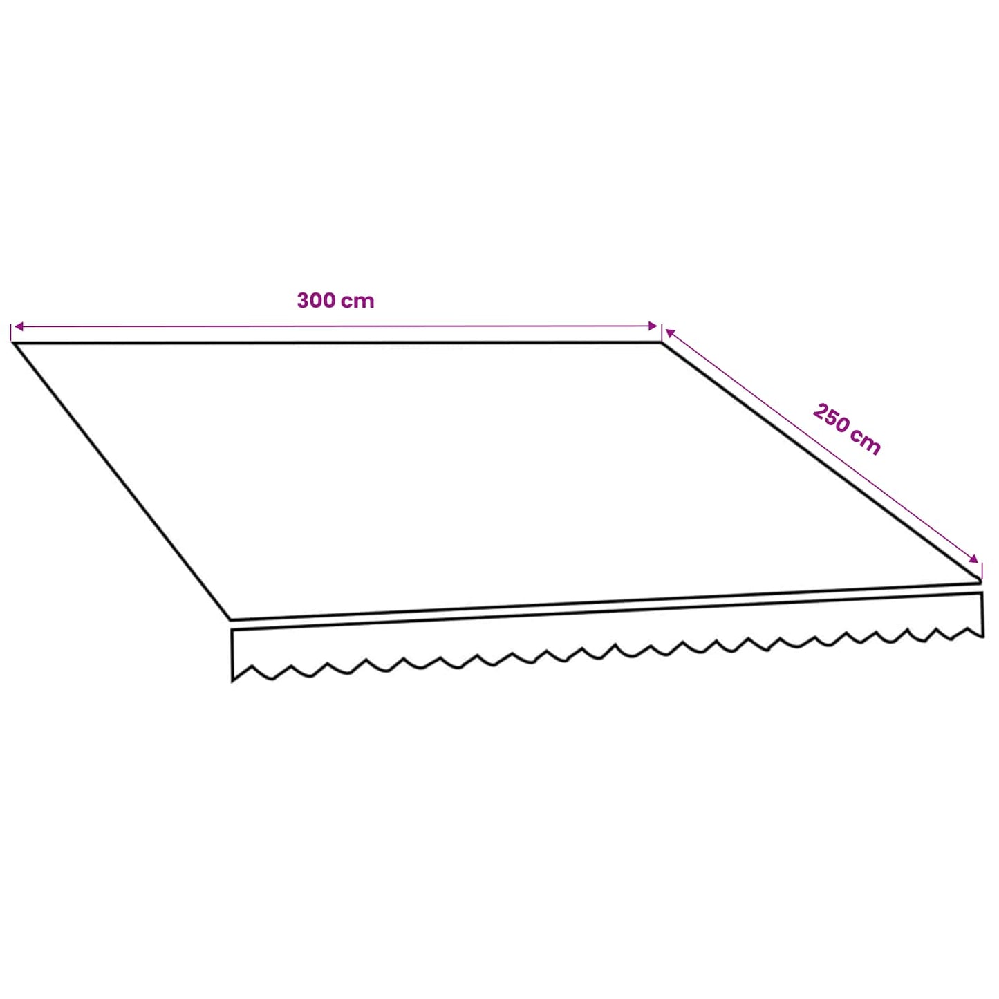 Napellenző ponyva Narancs és Barna 300 x 250 cm Poliészter