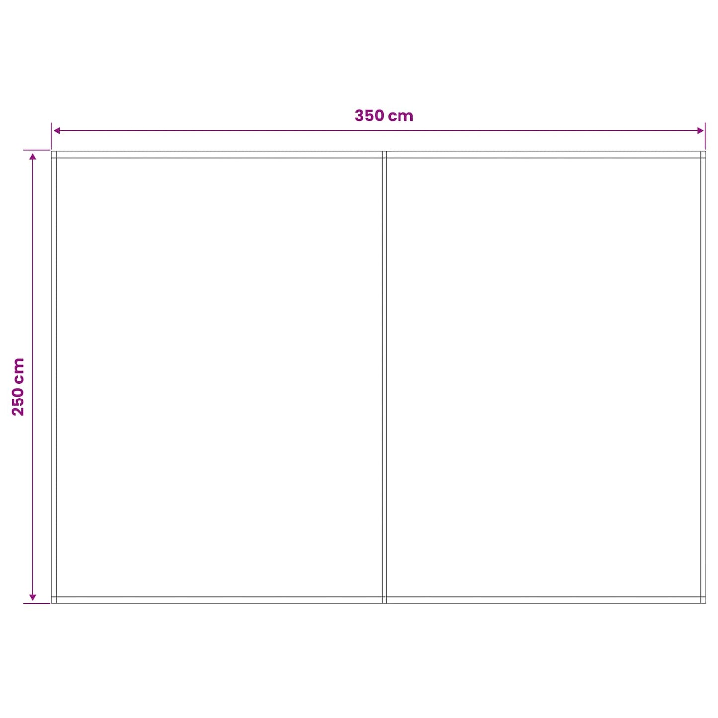 Napellenző ponyva Piros és Fehér 350 x 250 cm Poliészter