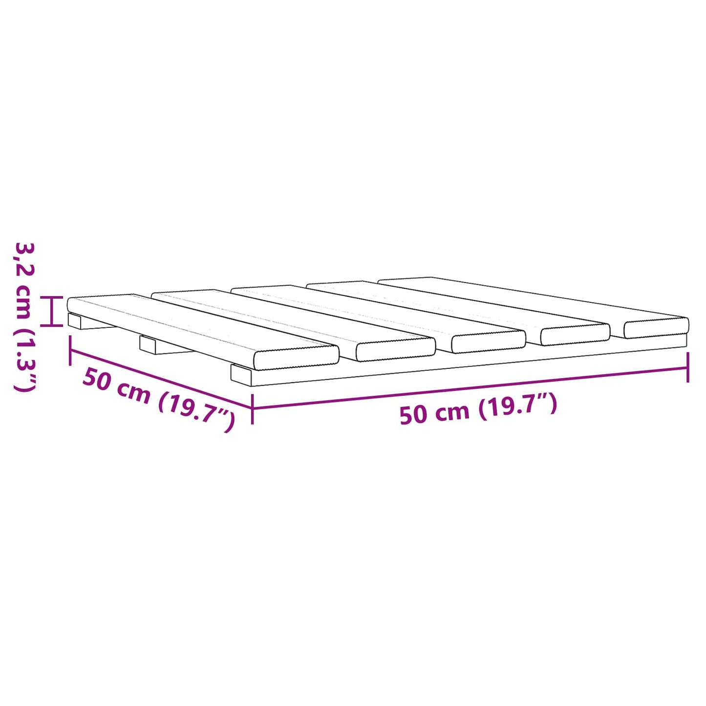 Faszegély járólap 30 pcs Zöld 50 x 50 cm Zöld Impregnált Fenyő