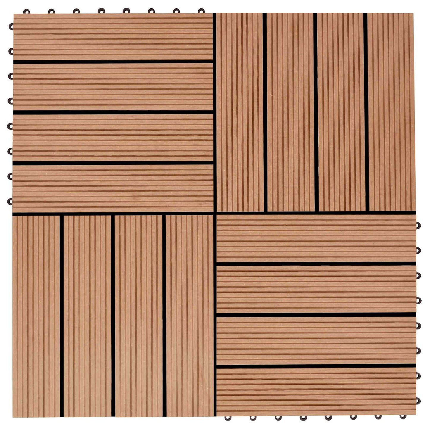 Faszegély járólap 22 db Tíkfa 30 x 30 cm WPC