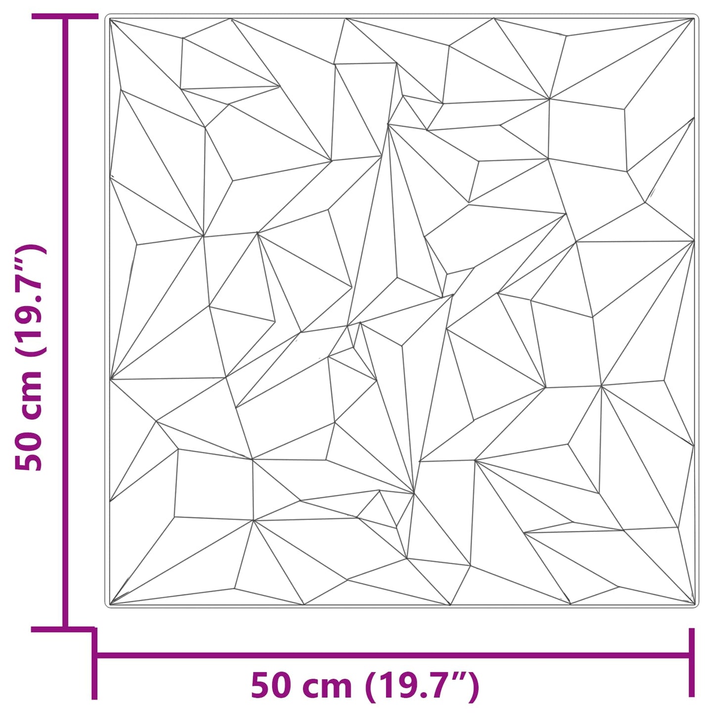 Fali panelek 48 db 50 x 50 cm Ametiszt Szürke XPS Hab