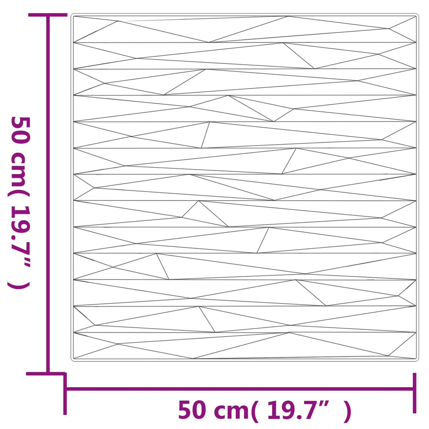 Fali panelek 48 db 50 x 50 cm Kőszürke XPS Hab