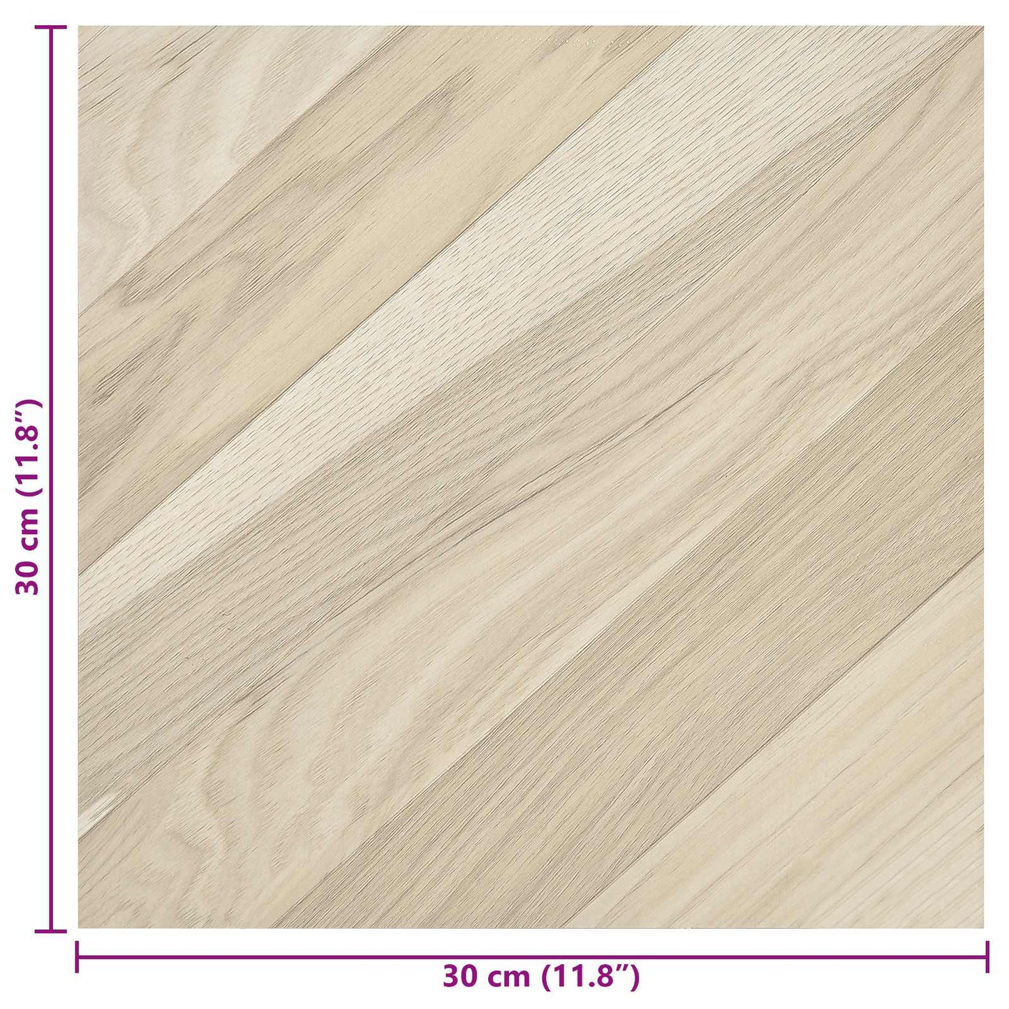 Öntapadós Padló Panelek 30,5 x 30,5 cm 20 pcs PVC Beige Csíkos