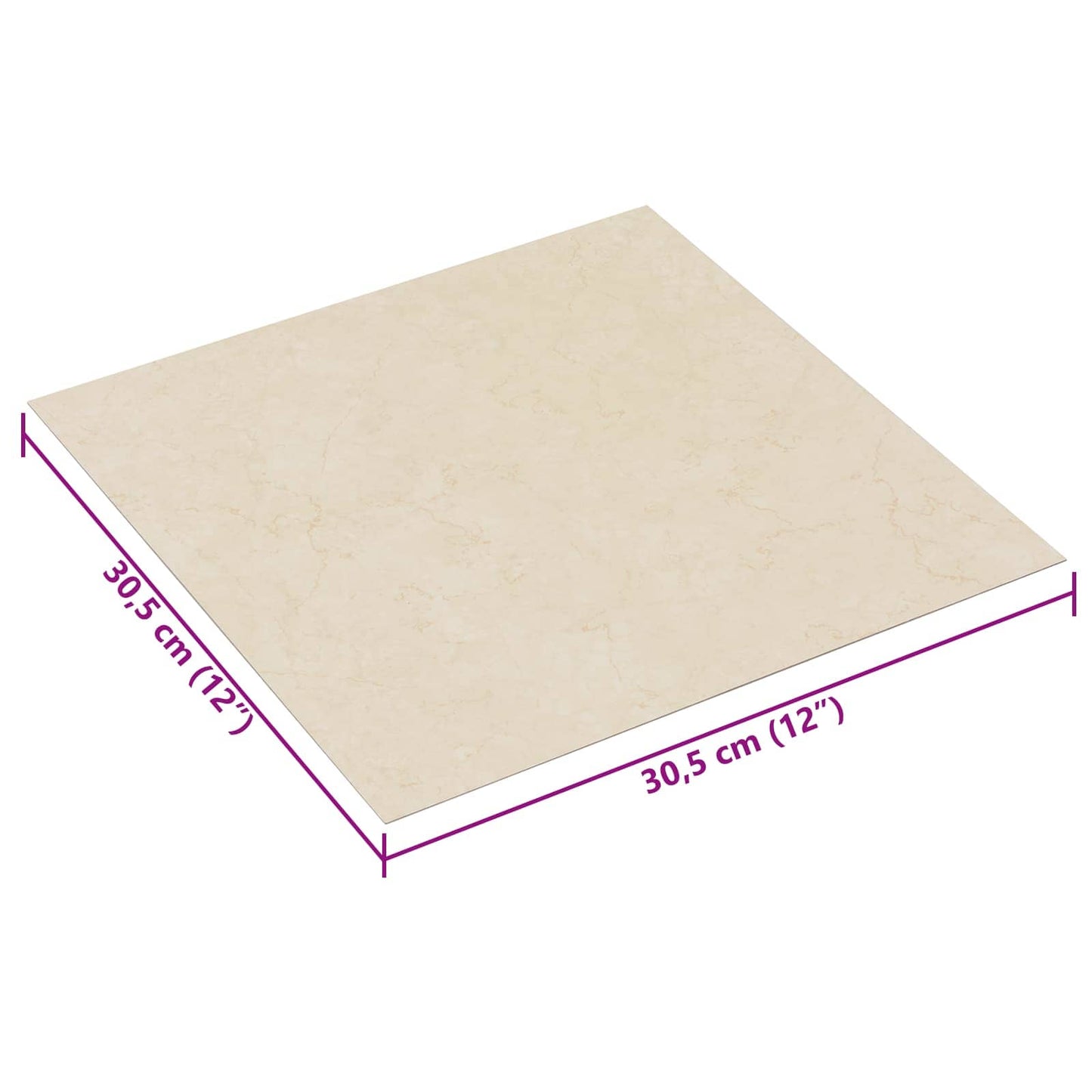 Öntapadós Padló Panelek 30,5 x 30,5 cm 20 pcs PVC Világos sárga