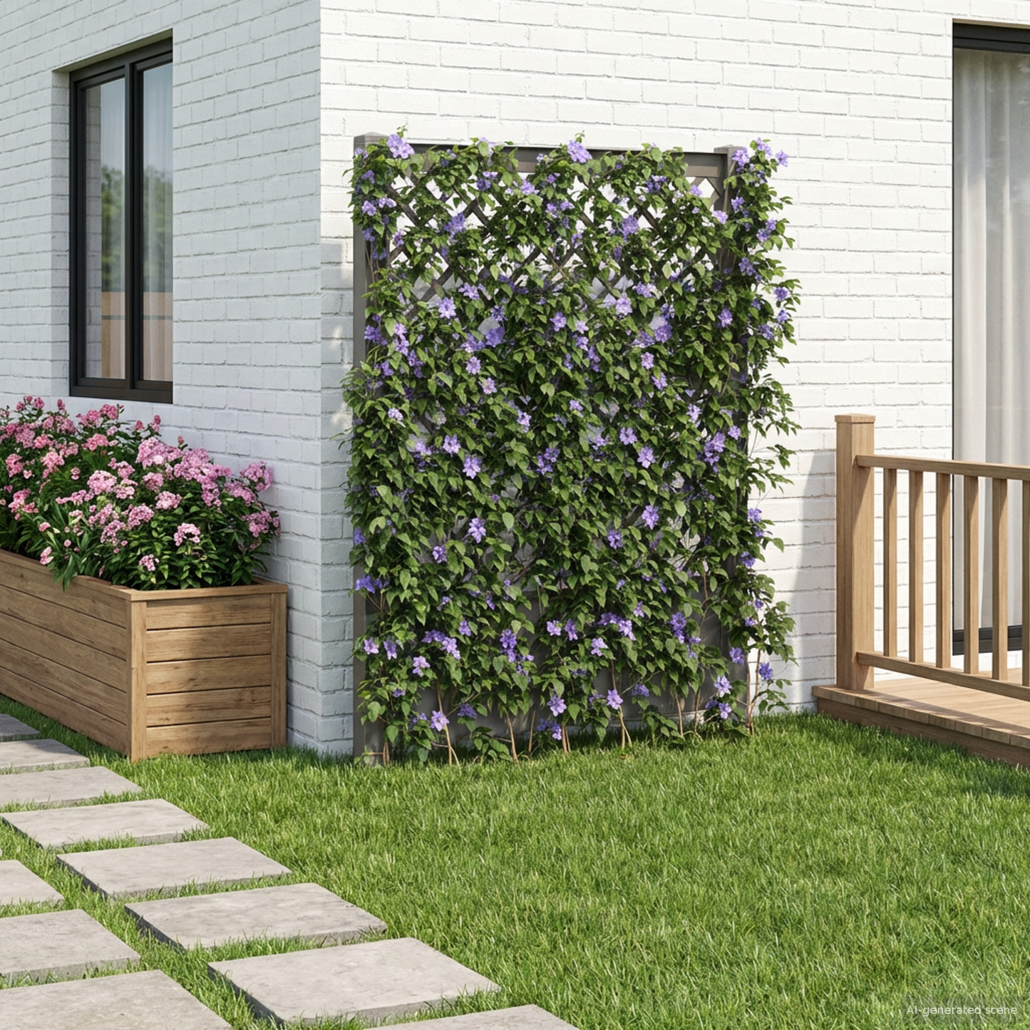 Trellis tüskével Szürke 99 x 6 x 165 cm PP