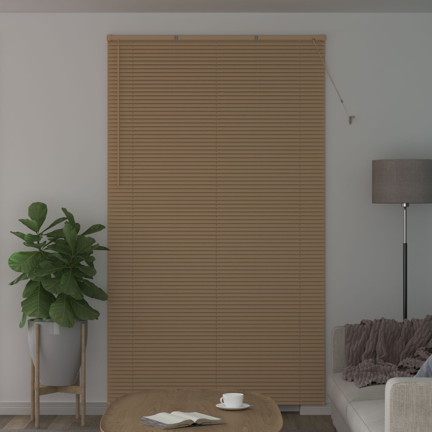 Zsaluzia Világos barna mintával 213 x 140 cm 25 mm PVC