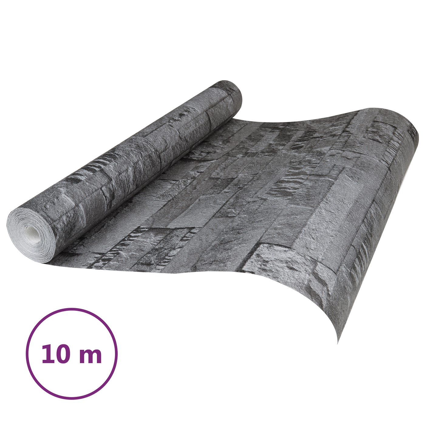 3D Kő Tapéta Fekete 10 x 0,53 m Nem Szőtt Szövet