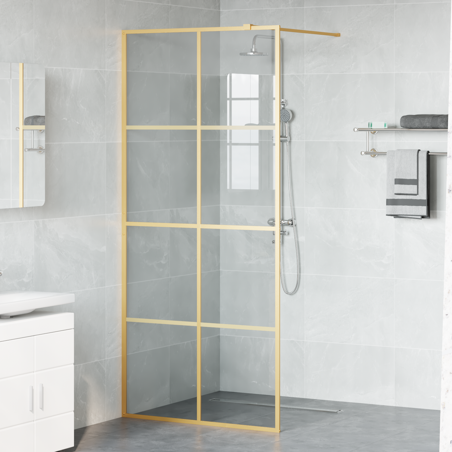 Walk-in zuhanyfal Arany 90 x 195 cm edzett üveg