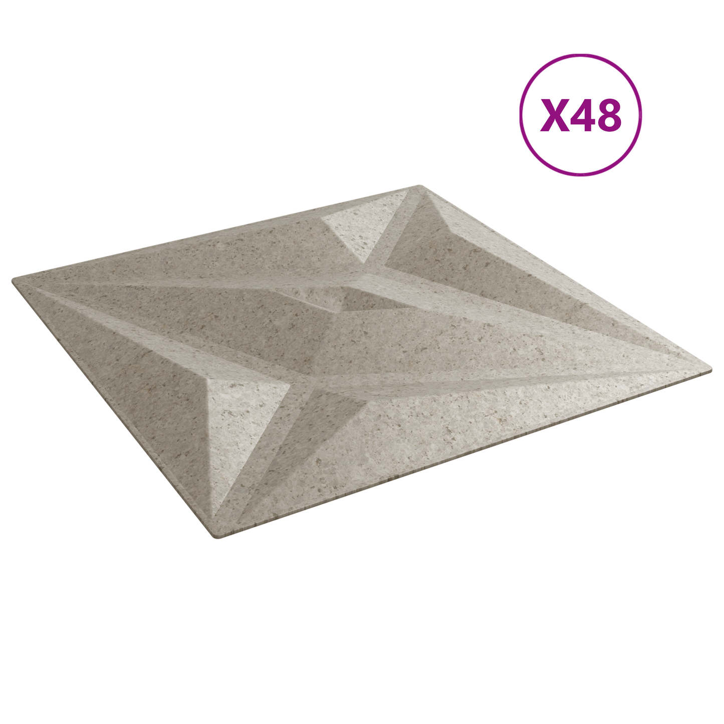 Fali panelek Csillag 48 pcs Csillag Beton 50 x 50 cm XPS Hab