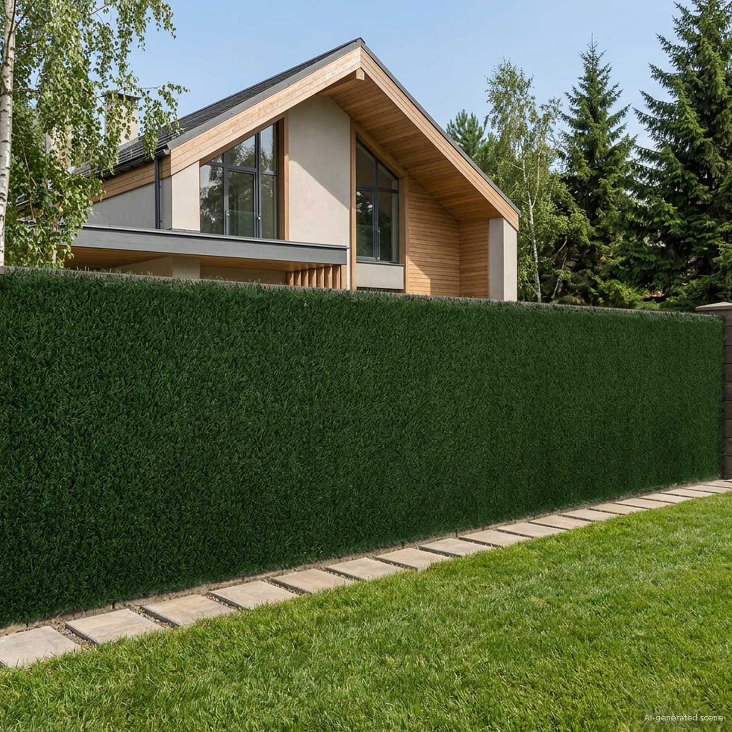 Műanyag Kerítés Sötétzöld 1,5 x 4 m PVC és Acél