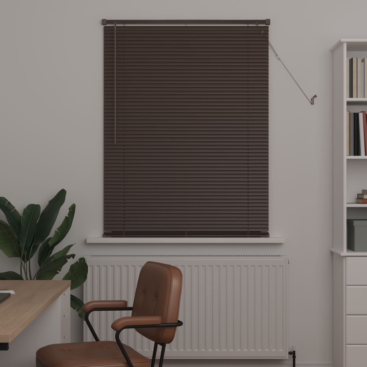 Zsaluzia Sötét barna mintával 150 x 90 cm 25 mm PVC