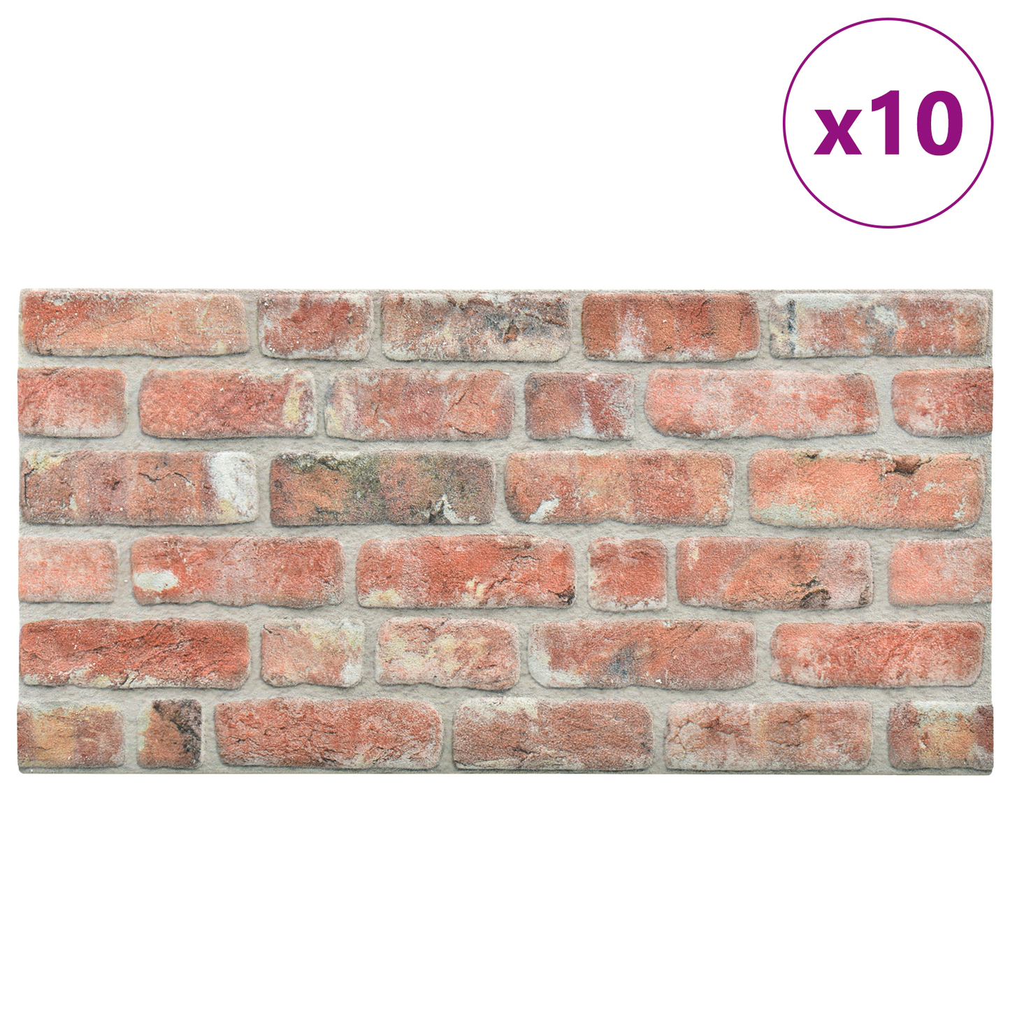 Fali panelek 10 pcs Piros 100 x 50 cm EPS Hab