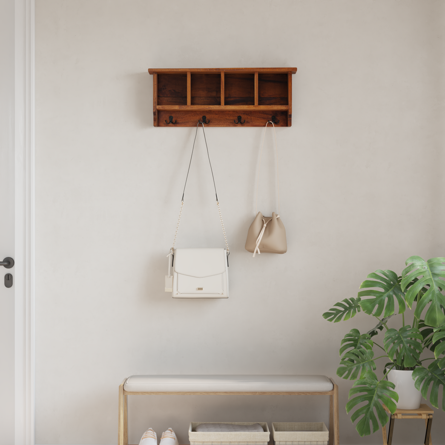 Fogas Barna 70 x 11 x 27 cm Tömör Mahagóni Fa