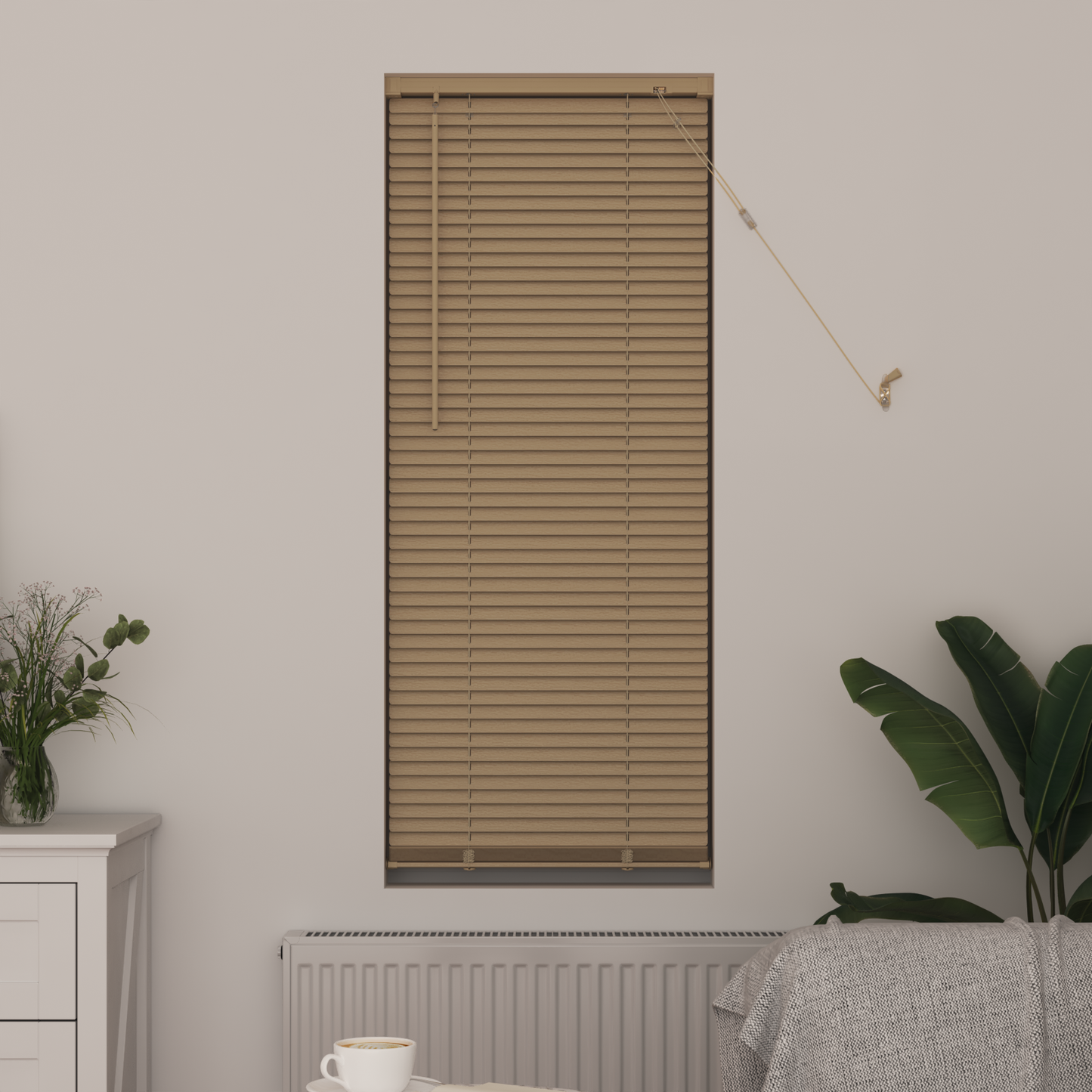 Zsaluzia Világos barna mintával 150 x 50 cm 25 mm PVC