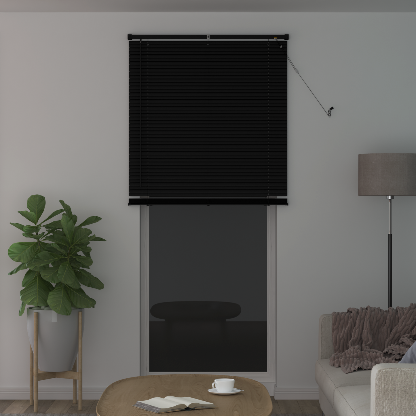 Zsaluzia Fekete 213 x 80 cm 25 mm PVC