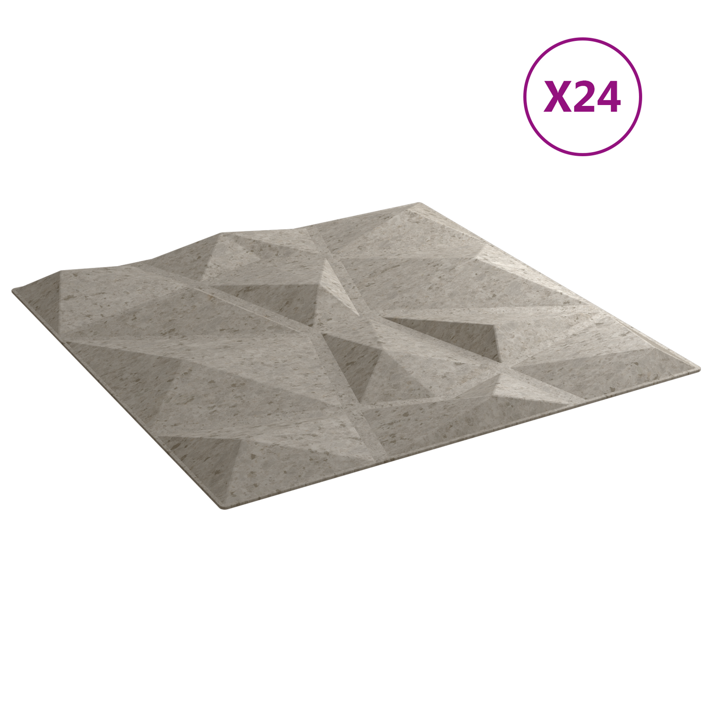 Fali panelek 24 pcs Betonszürke 50 x 50 cm XPS Hab