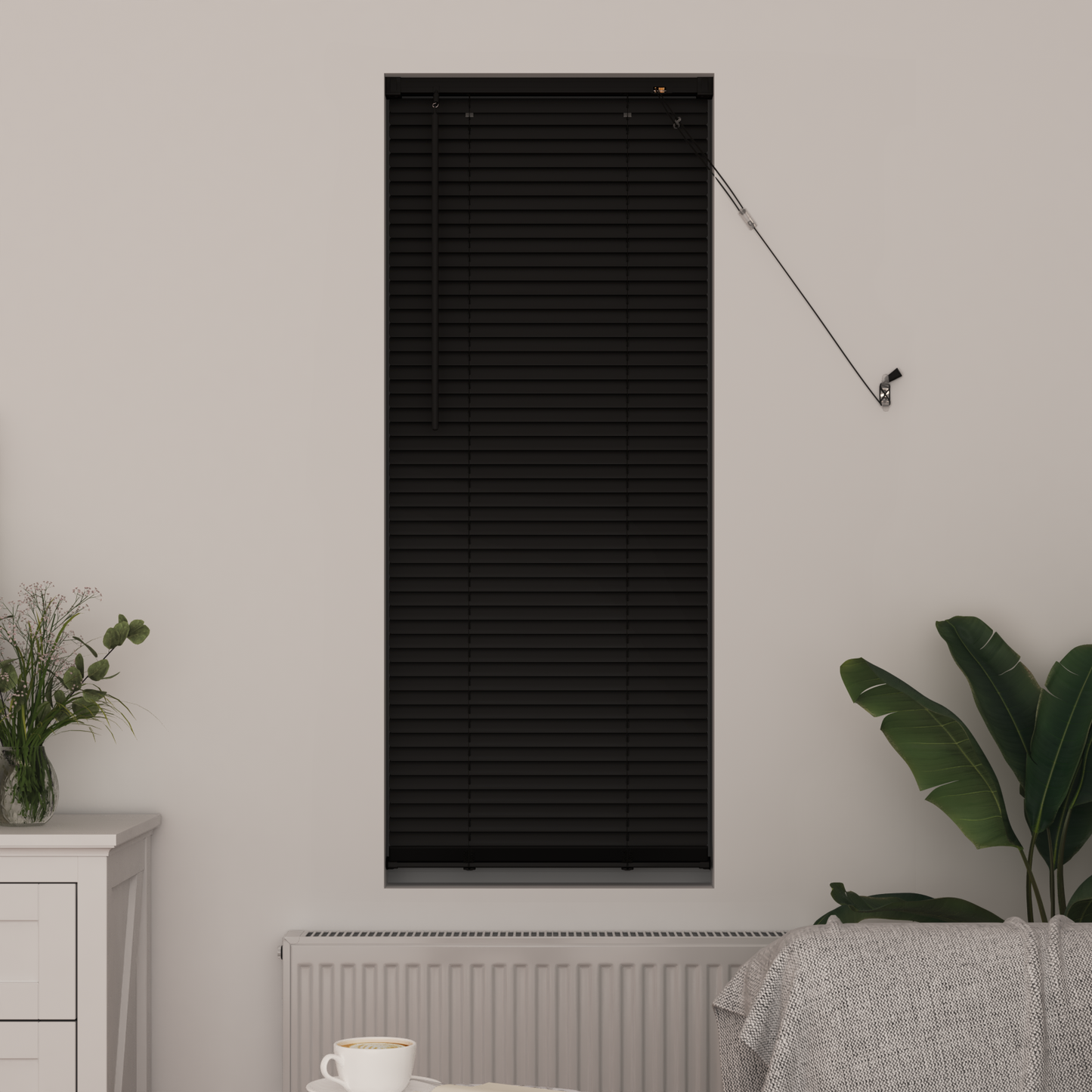 Zsaluzia Fekete 150 x 40 cm 25 mm PVC