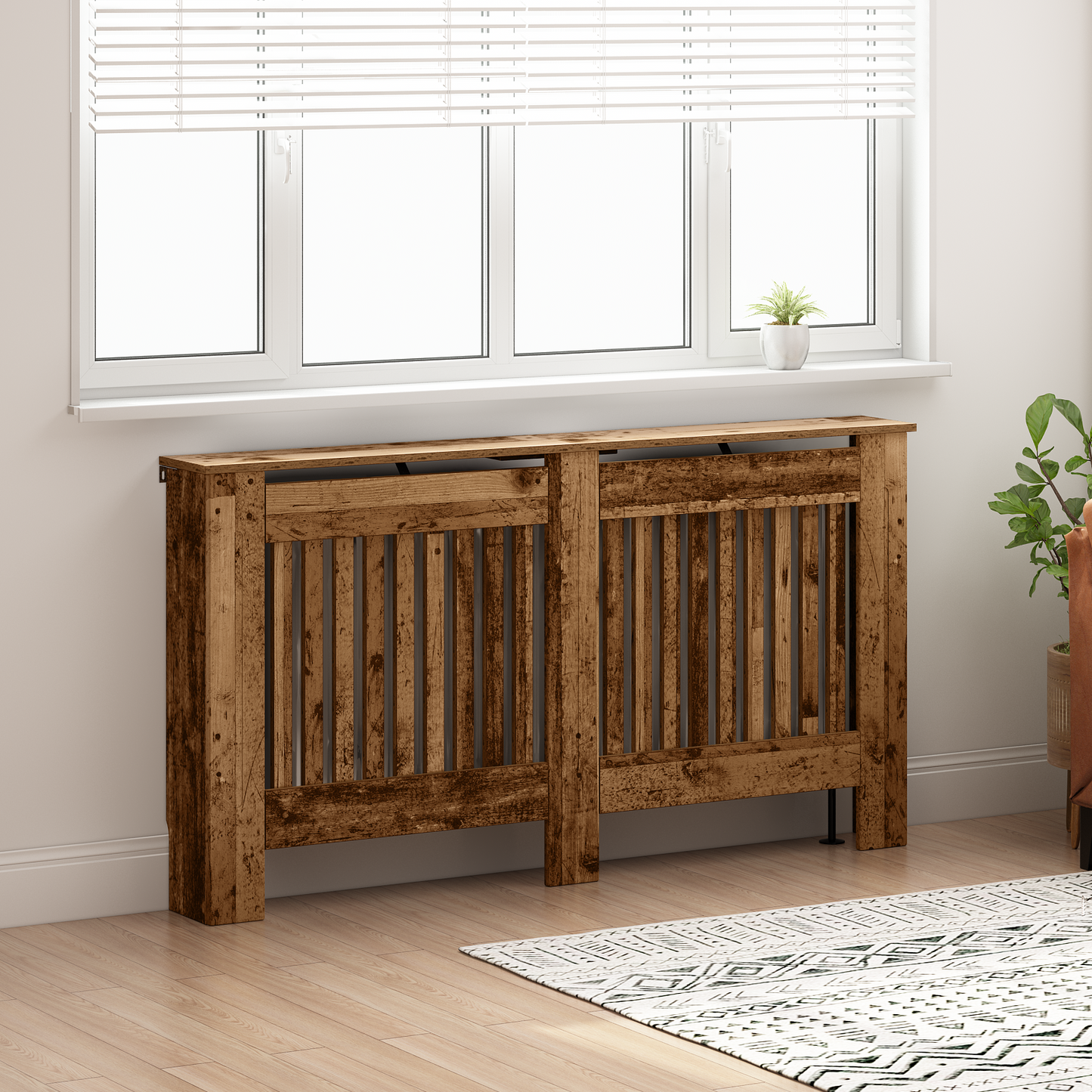 Radiátor fedezék Antik Fa 152 x 19 x 81,5 cm Szerelt Fa