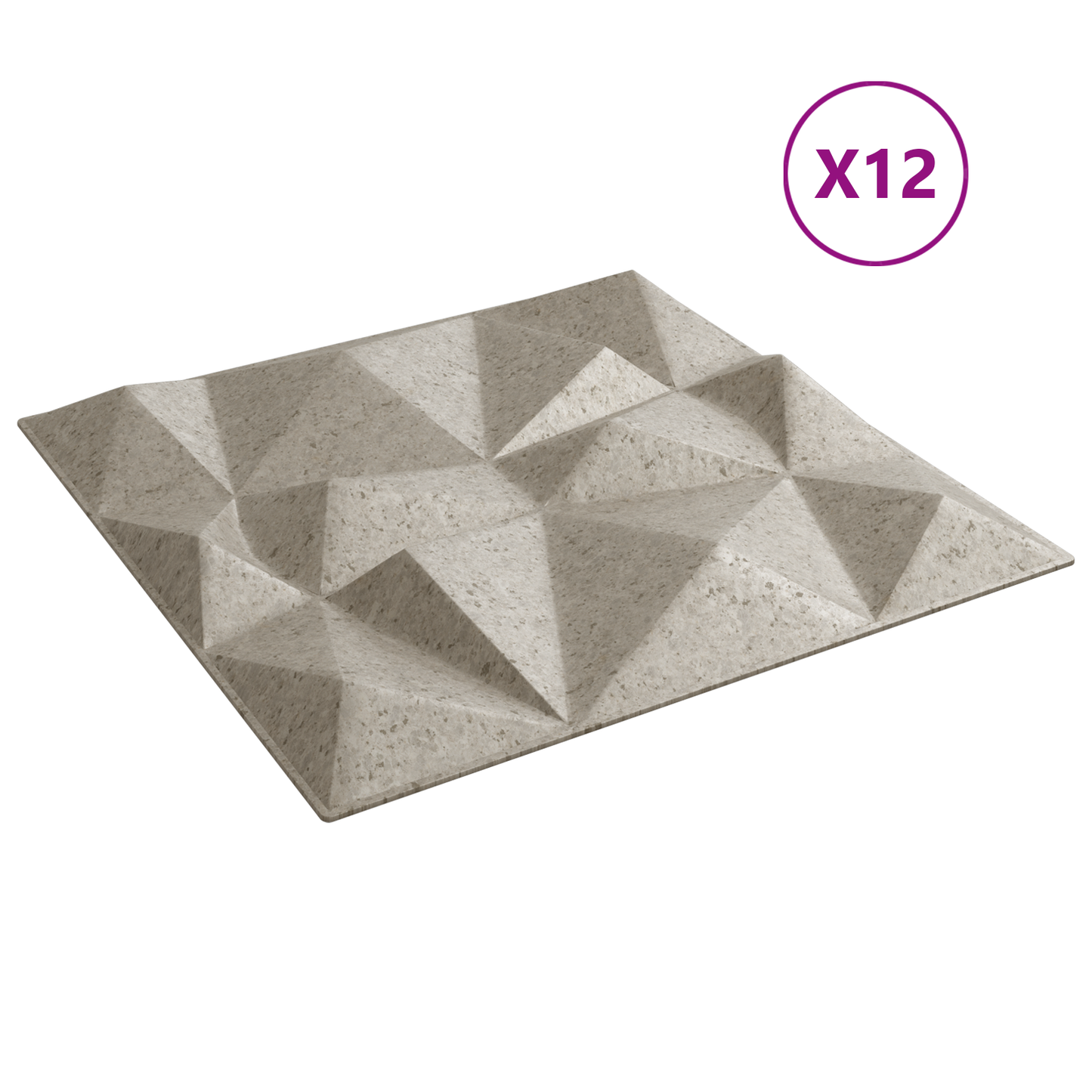 Fali panelek 12 pcs Gyémánt Beton 50 x 50 cm XPS Hab