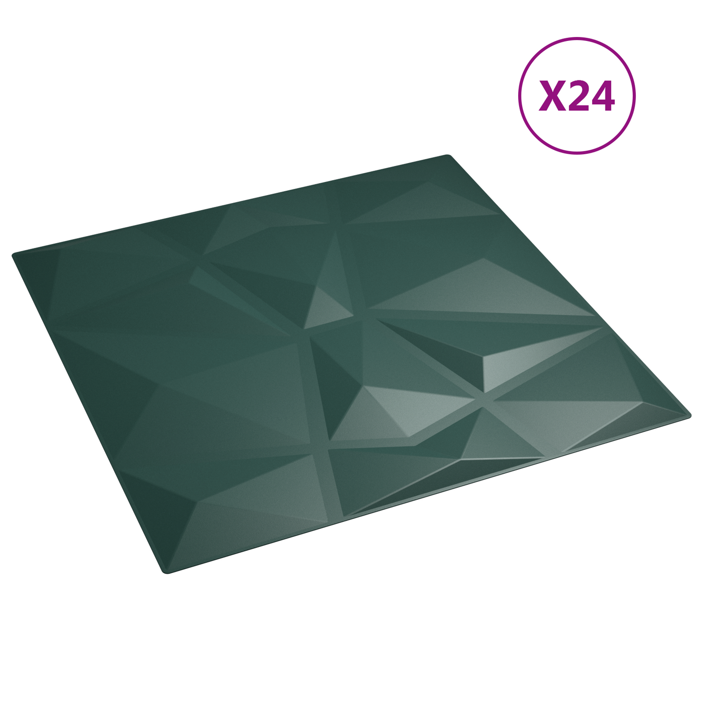 Fali panelek 24 pcs Zöld 50 x 50 cm XPS Hab