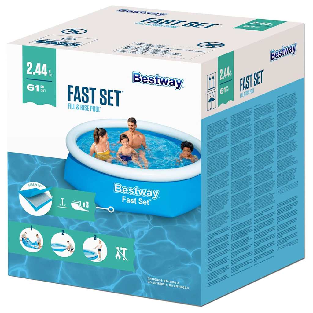 Fast Set felfújható kerek medence 244 x 61 cm