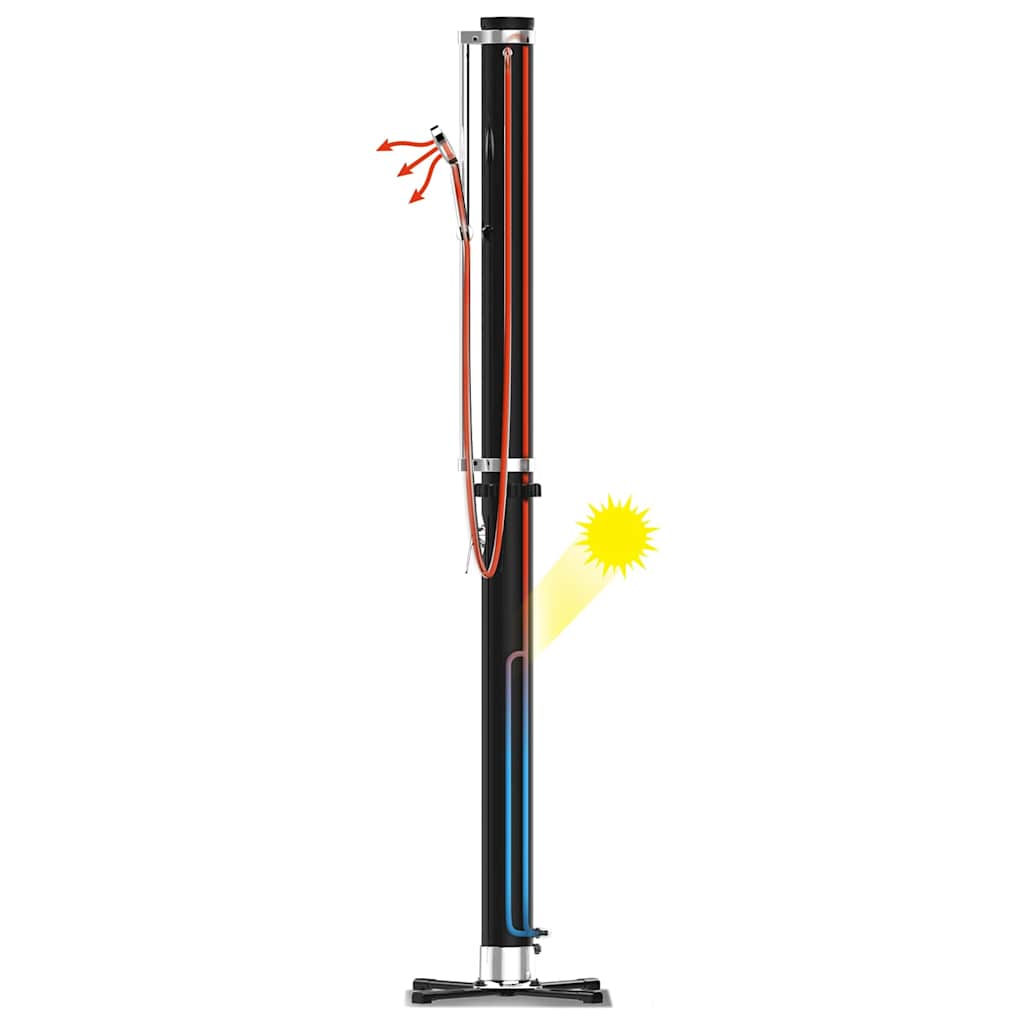 Solar Flow fekete kültéri zuhany 20 L