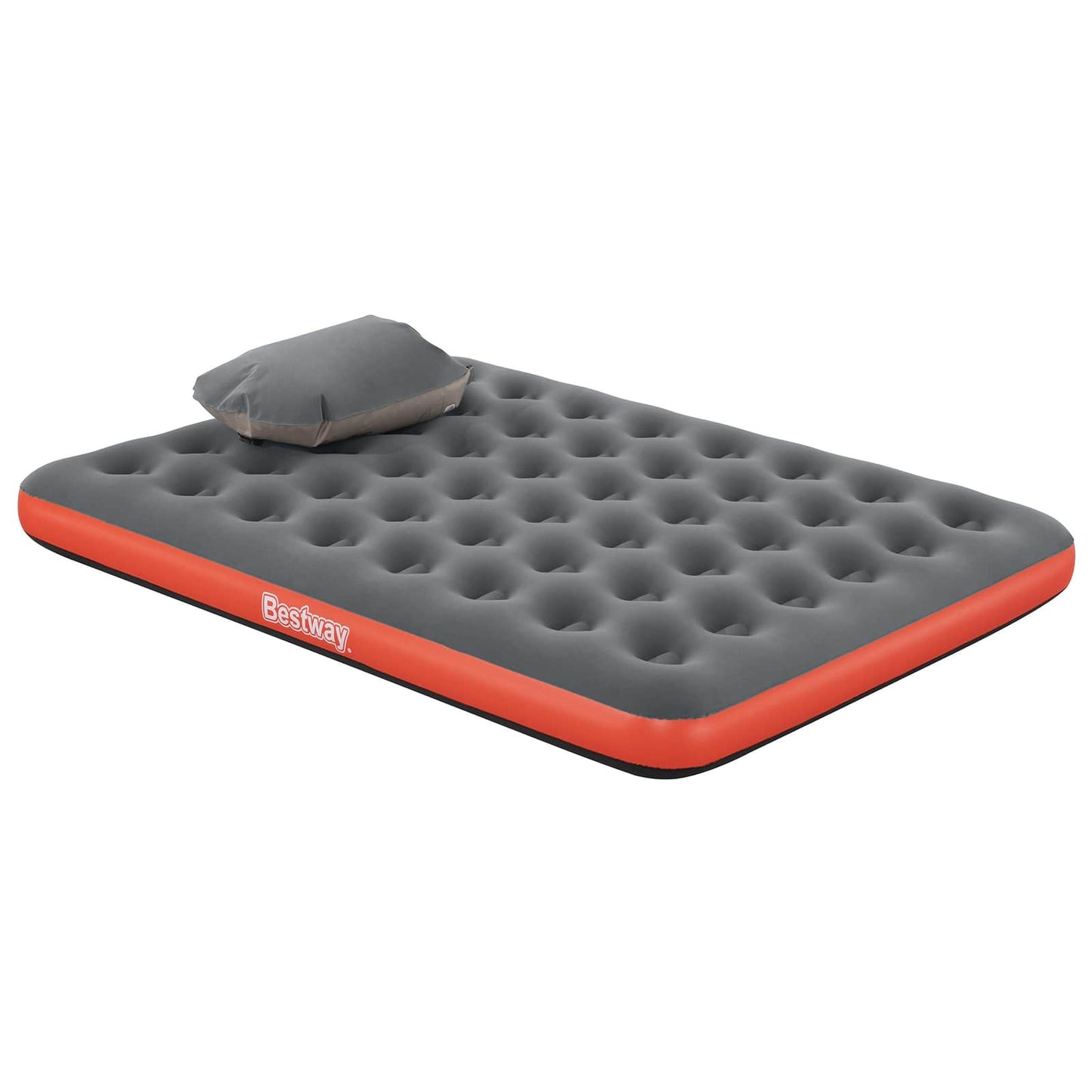 Légmatrac 2 személyes 203 x 152 x 22 cm Szürke és piros