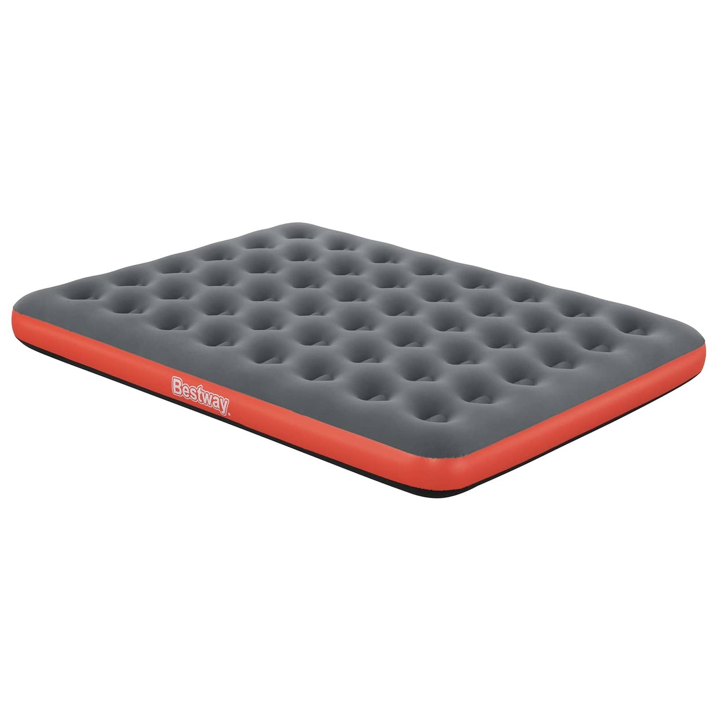 Légmatrac 2 személyes 203 x 152 x 22 cm Szürke és piros