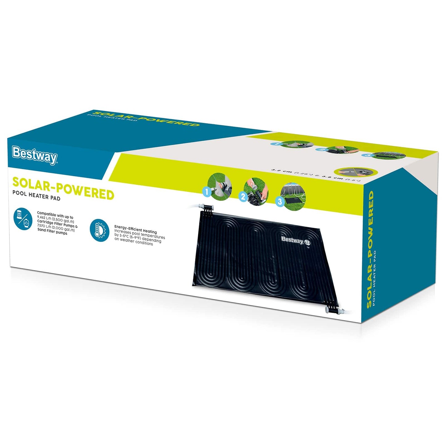 Napenergia Medence Fűtő Mat Fekete 110 x 171 cm PVC