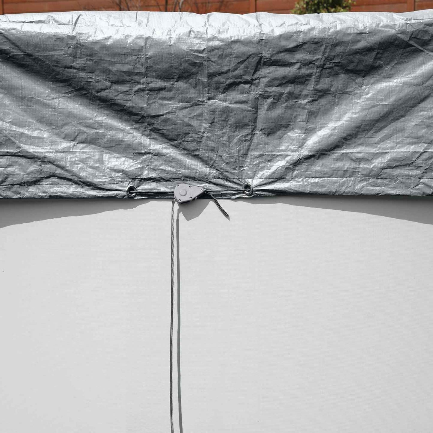 Medencefedél Ø4,27 m Kerek Poliészter Szürke