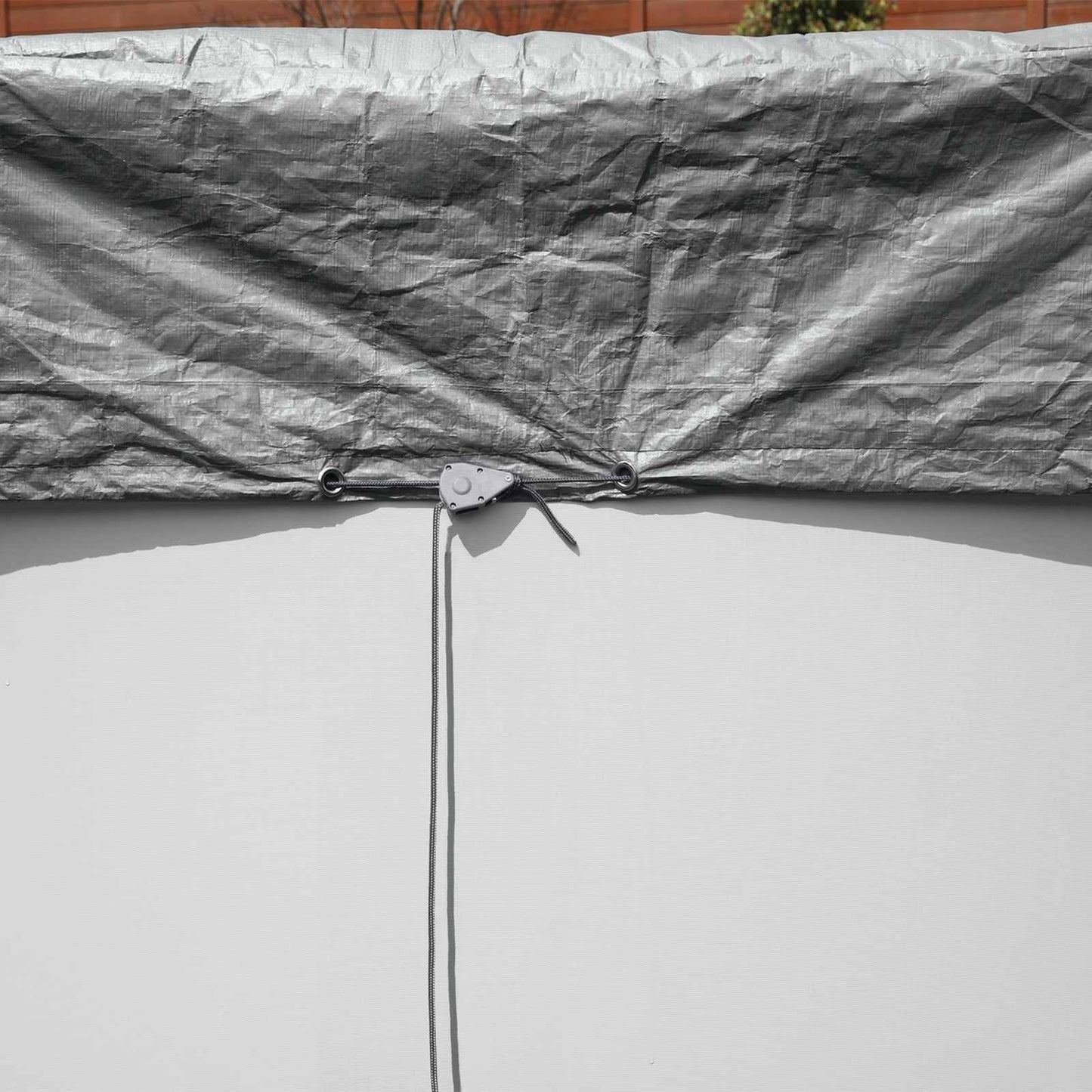 Medencefedél Ø4,88 m Kerek Poliészter Szürke