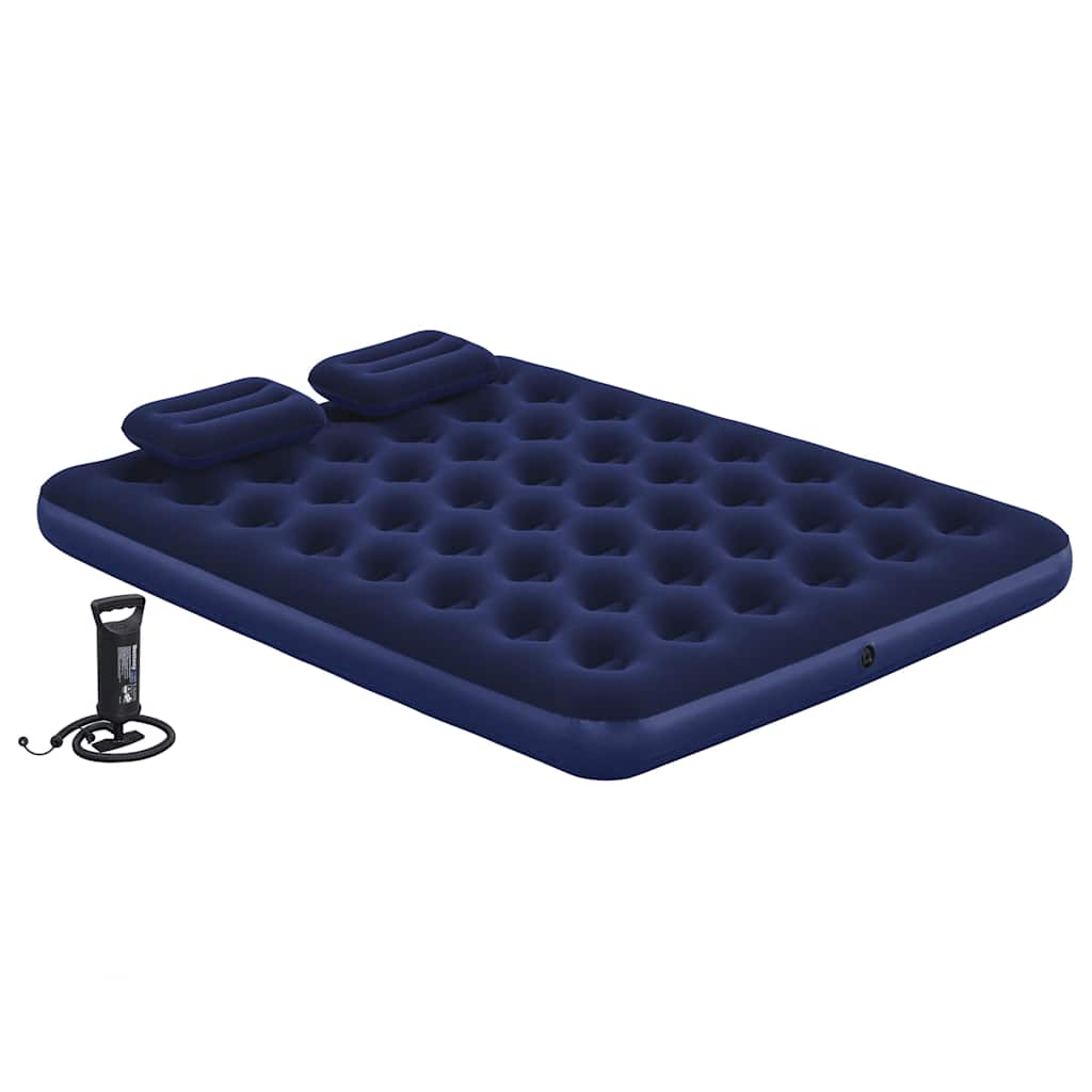 felfújható bolyhosított matrac párnával és pumpával 203 x 152 x 22 cm 67374
