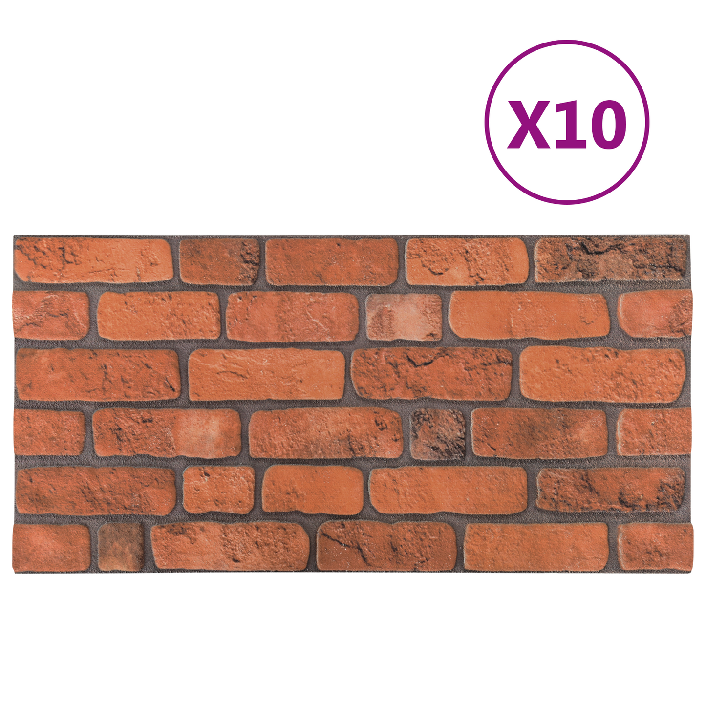 Fali panelek 10 pcs Terrakotta 100 x 50 cm EPS Hab