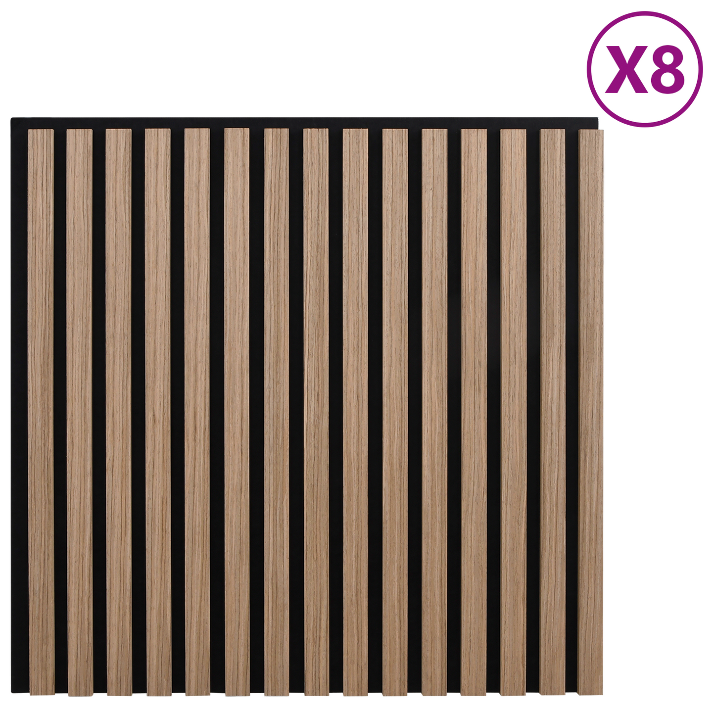 Fali panelek 8 pcs Barna 60,5 x 60 cm