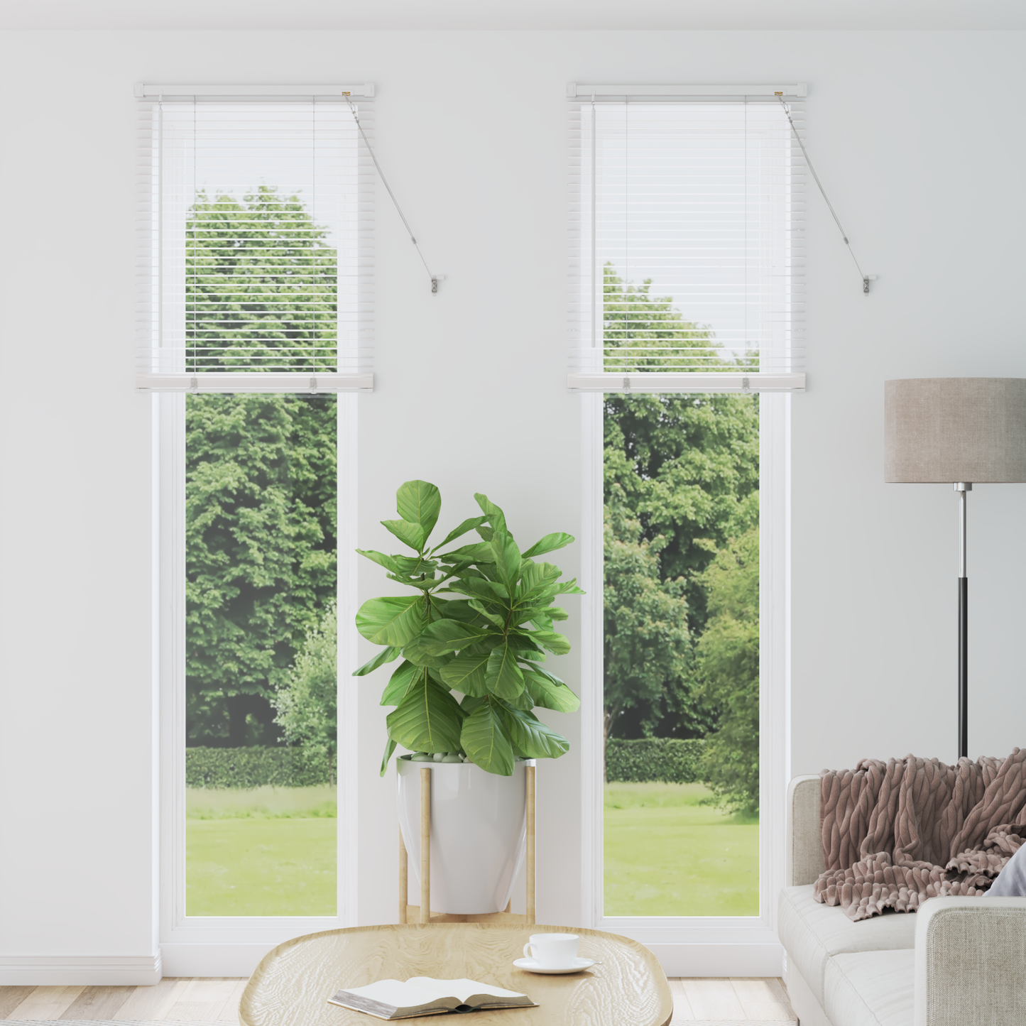 Zsalugáter Redőnyök Fehér 220 x 65 cm Alumínium