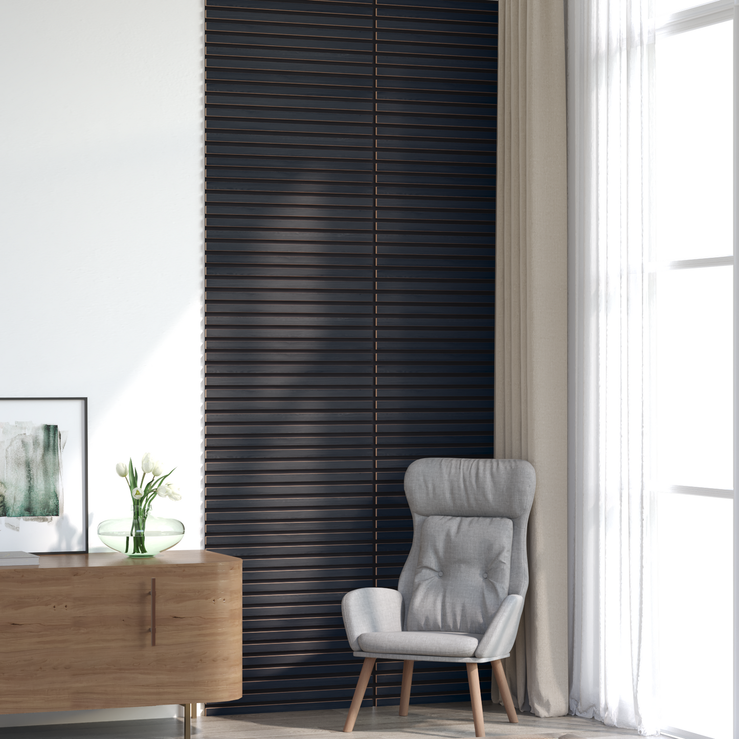 Fali panelek 8 pcs Antracitszürke 60,5 x 60 cm