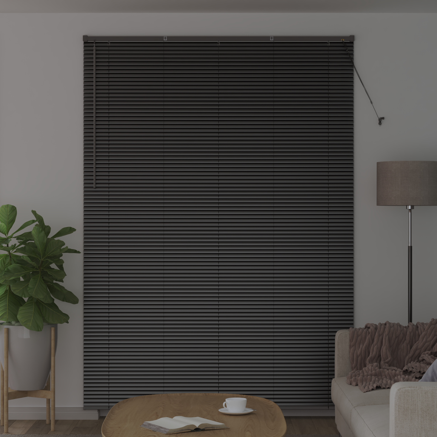 Zsalugáter Redőnyök Fekete 220 x 155 cm Alumínium