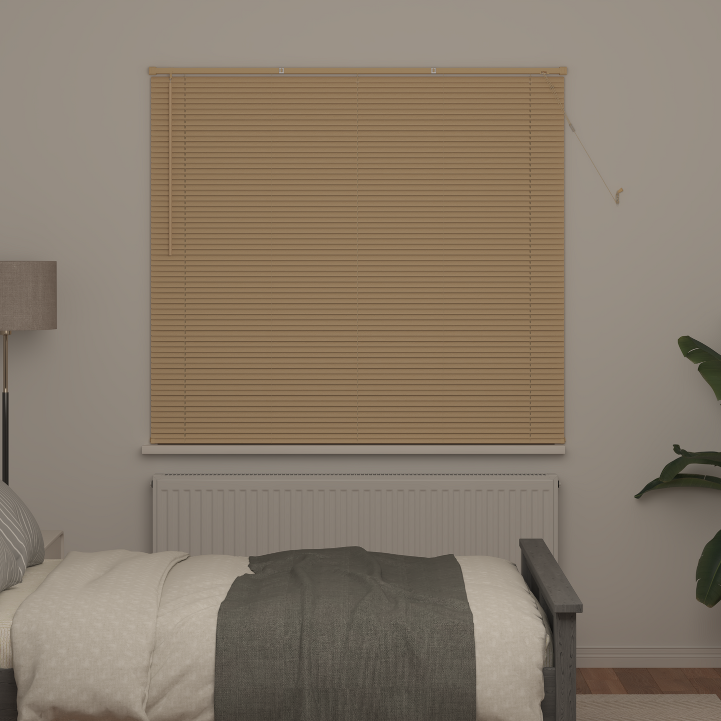 Zsaluzia Világos barna mintával 150 x 160 cm 25 mm PVC