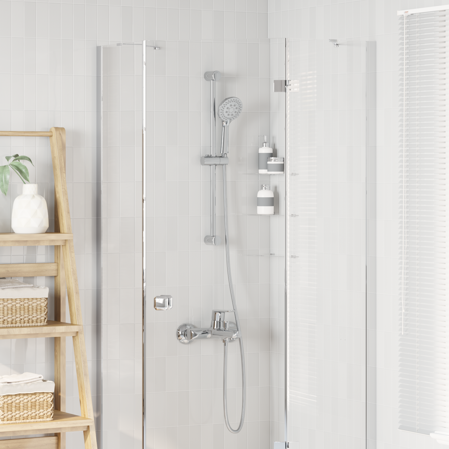 Zuhanyrendszer készlet Krómszínű 70 cm ABS Műanyag