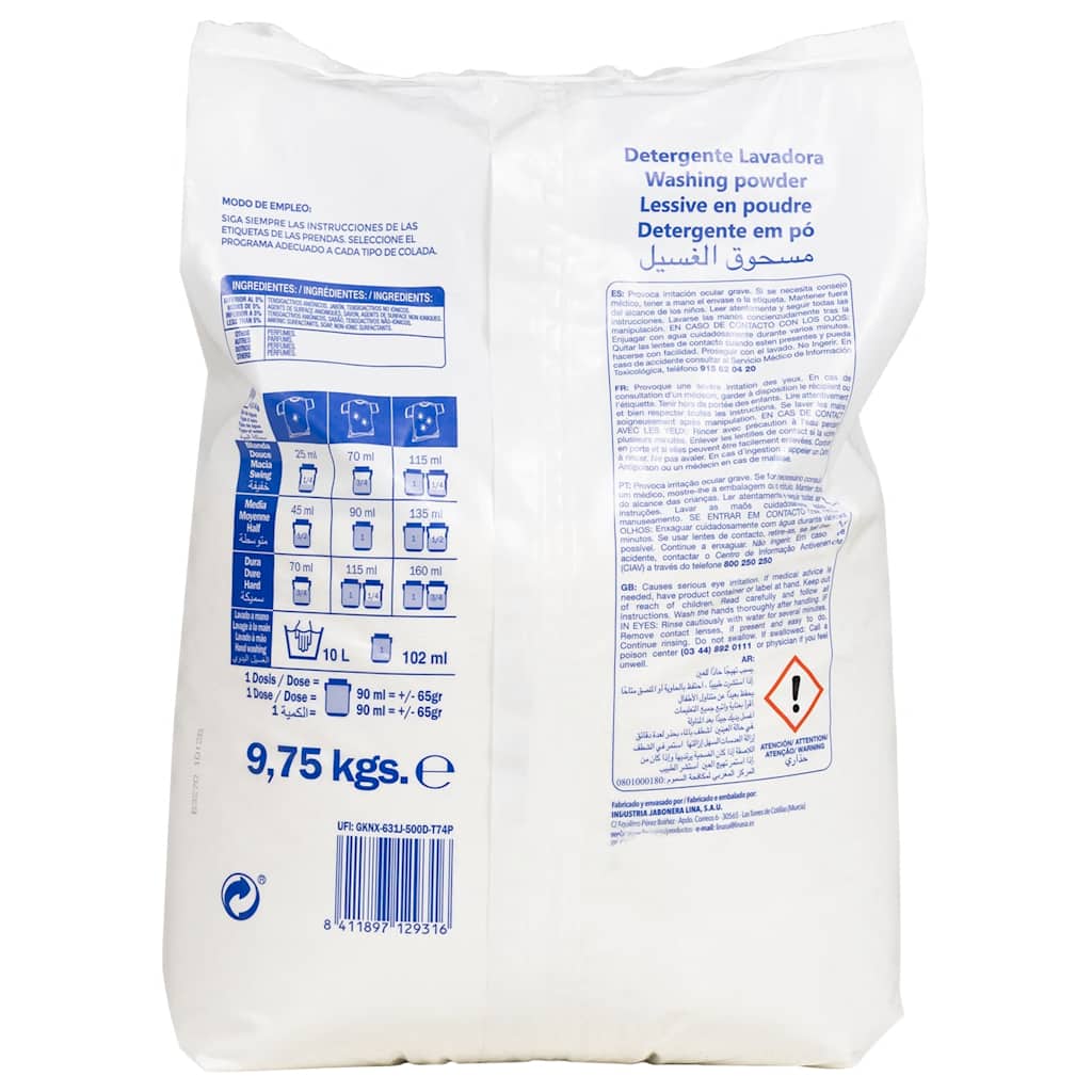 mosópor 150 mosáshoz 9,75kg fehér