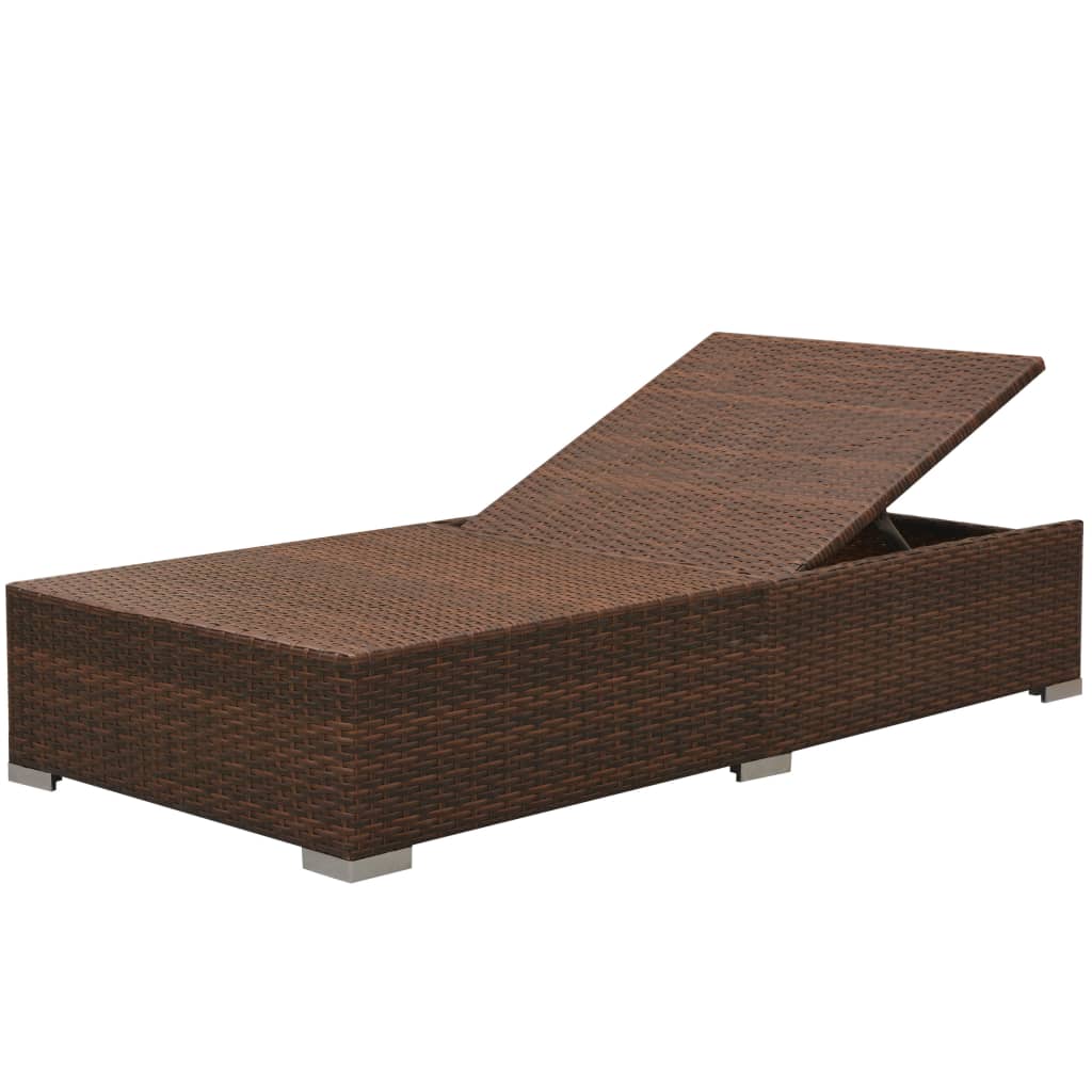 3 részes barna polyrattan kerti ülőgarnitúra párnával