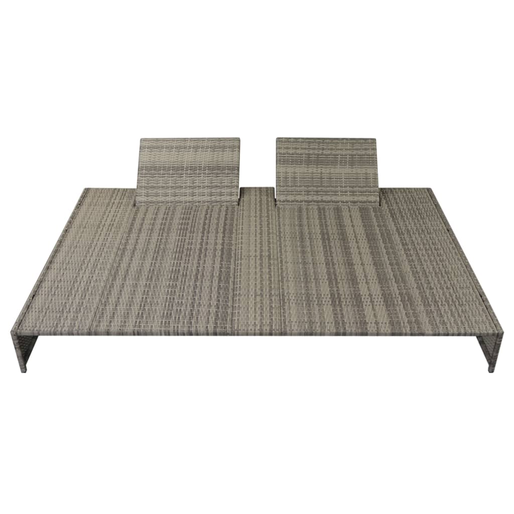 15 részes szürke kültéri polyrattan pihenőszett