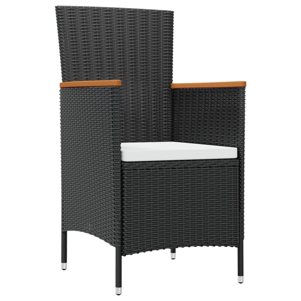 7-részes kültéri polyrattan étkezőszett párnákkal