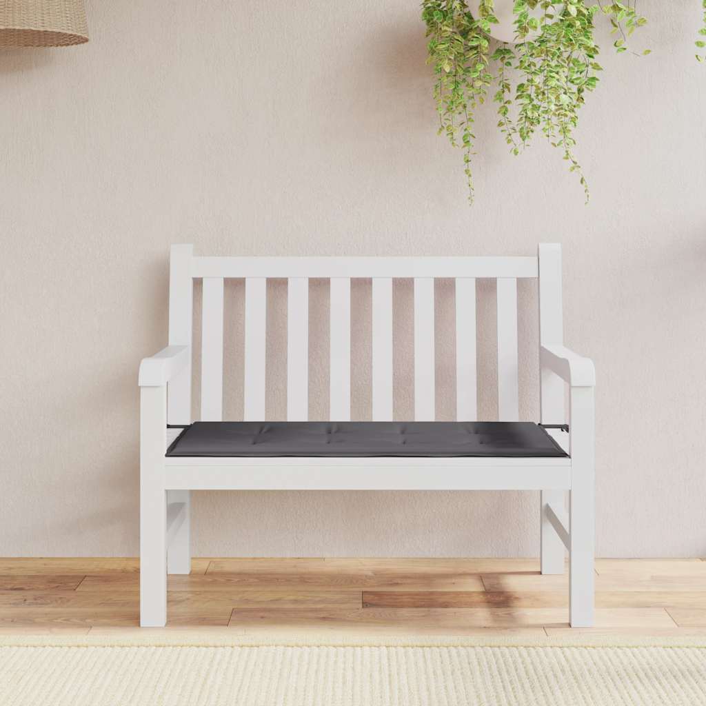 antracitszürke oxford szövet kerti padpárna 120x50x3 cm