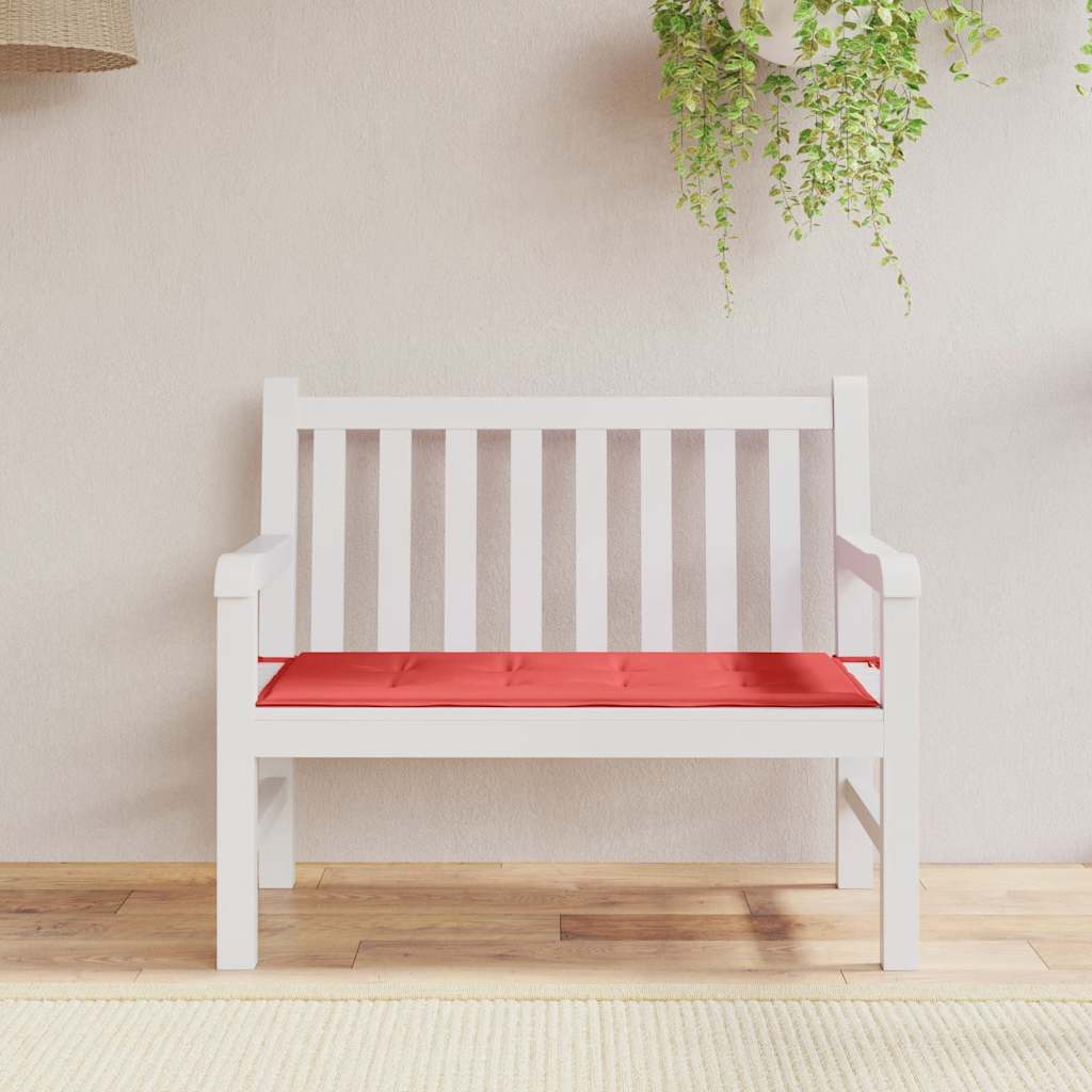 piros oxford szövet kerti padpárna 120x50x3 cm